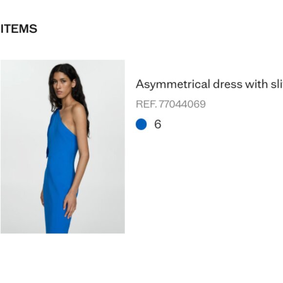 Blue Asymmetrical Dress from Mango - Picture 5 of 5